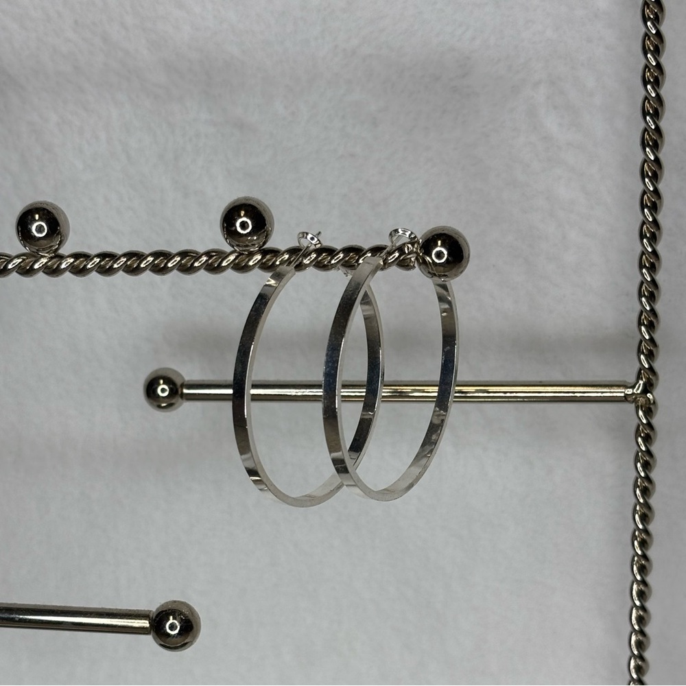 Sterling silver hoop earrings